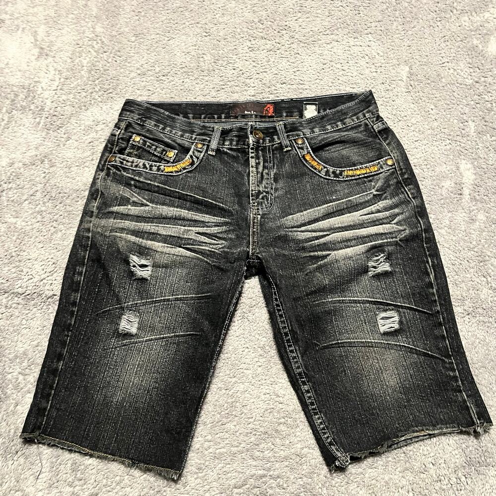 Agile Shorts Mens 34 Blue Denim Jean Shorts Jorts Medium Adult Casual Grunge